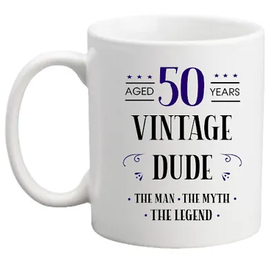 50th Birthday Mug The Man The Myth! Birthday Gift Her/him/women/men/present • £8.95