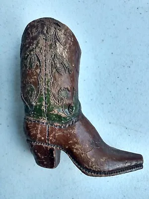 Vintage Cowboy Boot Advertisement Toothpick Holder  • $25