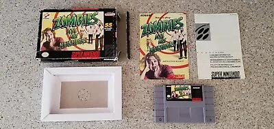 Zombies Ate My Neighbors Super Nintendo SNES Game CIB Complete Box & Manual Lot! • $110.99