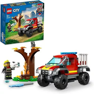 LEGO City 4x4 Fire Engine Rescue Building Toy Set Fun Toy 60393 • $26.10