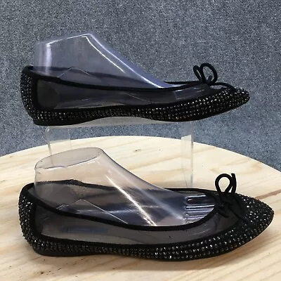 INC International Concepts Shoes Womens 9.5 M Slip On Flats Black Fabric Studded • $35.99