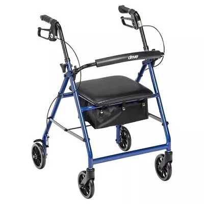 Medical Walker Rollator W 6  Wheels Fold Up Removable Back Support N Padded Seat • $75.99