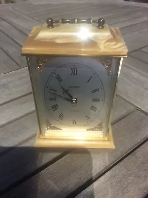 £24.99 • Buy Vintage Metamec 1960s Carriage Mantle Clock Faux Marble & Brass Fully Working