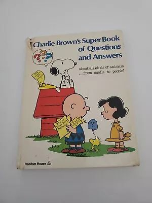 Charlie Brown Vintage Book Super Book Of Questions And Answers 1976  • $12.99