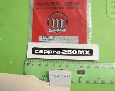 Montesa NOS Cappra MX 63M Cappra 250 MX Decal P/n 6320.061 Or 63.20.061 • $14.75
