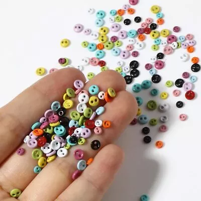 50pcs Mini Round Candy Buttons Scrapbook Making Accessory Clothes DIY Decoration • $14.93