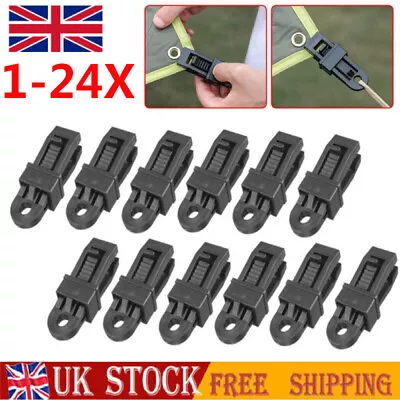 1-24X Heavy Duty Lock Grip Heavy Duty Tarp Clamps Tent Accessories Cloth Clips • £4.49