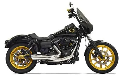 Bassani Road Rage Ripper 2 Into 1 Chrome Short Exhaust System Pipe Harley Dyna • $953.95