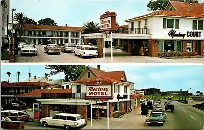 Vtg St Augustine Florida FL Monterey Court Motel Old Cars 1960s Postcard • $4.99