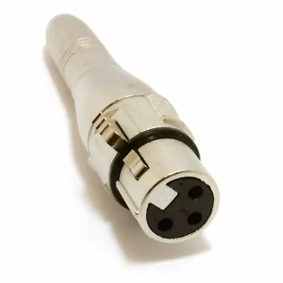 XLR Female Holes To 6.35mm 1/4 Inch Stereo Jack Socket Adapter Converter [002942 • £3.39