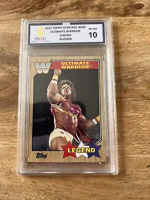 2017 Topps Heritage WWE Ultimate Warrior Legend Graded Mgc 10 • £25