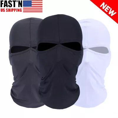 Balaclava Face Mask Full Cover 2Hole Biker Bandana Beanie Neck Gaiter Scarf Hood • $4.99