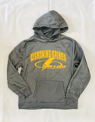 Lightning Spikes Track Club Pullover Recruit Hoodie Men's S M L XL 2XL Gray 3001 • $4.40