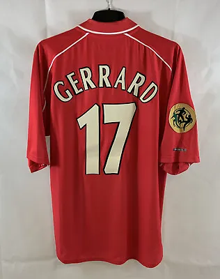 £199.99 • Buy Liverpool Gerrard 17 UEFA Cup Final 2001 Football Shirt 2000/02 (XL) Reebok A899