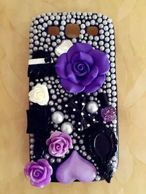 Handmade Girly Jeweled Black Phone Case Cover For Samsung Galaxy S III I9300 New • $9.99