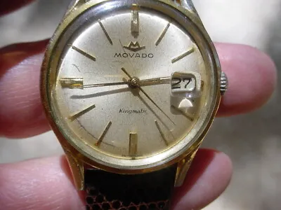 Vintage Movado Sub Sea Kingmatic 28 Jewels 35 Mm 40 Micron Gold Filled Case. • $750