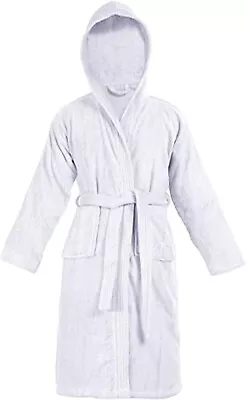 £16.99 • Buy Toweling Bath Robes 100% Cotton Terry Toweling Hooded Robes Dressing Spa Gown 