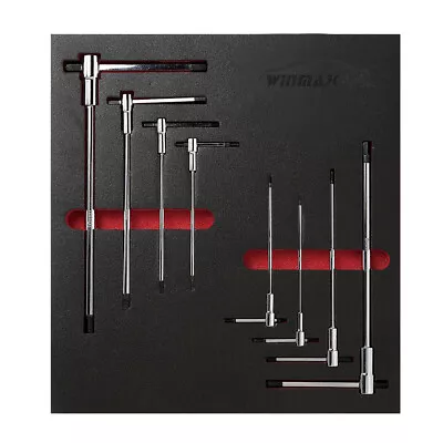 $46.99 • Buy T-Handle Hex Wrench Sliding Set 8pc W/ Mechanic's Tray 2, 2.5, 3 4 5 6 8 10 Mm