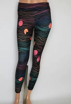 Liquido M Vina Del Mar 7/8 Eco Legging Yoga Pants NWT Ombre Stripes Sunset • $39.50