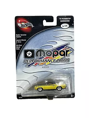 Hot Wheels '70 Plymouth Barracuda No. 1/4 Mopar Performance Parts Series • $19.99