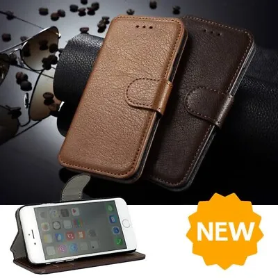 Luxury Leather Wallet Case Flip Cover Stand Credit Card Holder For IPhone 6 / 6S • £2.90