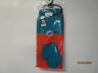 NWT NFL Miami Dolphins  Scarf & Glove Sety -Little Earth  - NEW • $24.95