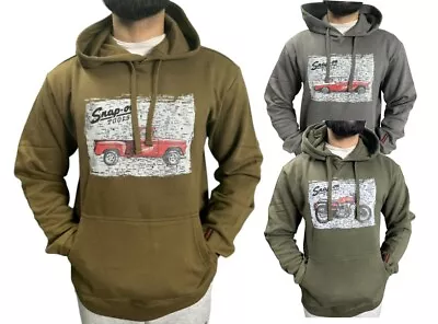 Ex Snap-on Men's Pullover Hoodie Long Sleeve Plain Jumper Gym Hoody Top  S - 2XL • £18.99