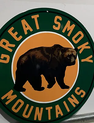 Vintage Style Great Smokey Mountains National Park Heavy Steel Top Quality Sign • $55