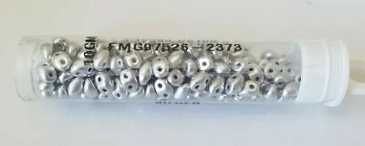 $2.50 • Buy Preciosa, Czech Pressed Twin - Silver - 5 X 2.5 Mm, Two Holes (8256)