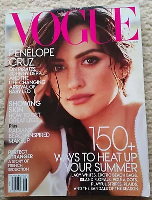 Vogue Magazine June 2011 Featuring Actor Penelope Cruz Used Read Once Stored • $15.22