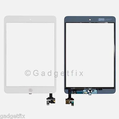 US White Touch Screen Digitizer IC Connector Home Button Flex For Ipad Mini 1 2 • $12.95