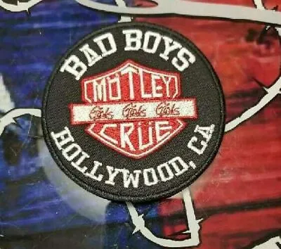 EMBROIDERED MOTLEY CRUE ROCK BAND ROUND PATCH (Please Read Ad) • $13.85