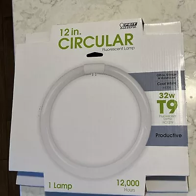 FEIT ELECTRIC 12 In CIRCULAR Fluorescent Lamp 32w T9 Cool White FC12T9 • $12.99