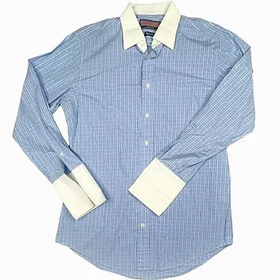 Vineyard Vines Shirt Mens 16/34 100's 2 PLY Long Sleeve Button Front French Cuff • $11.59