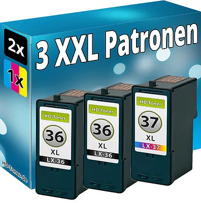 Set 3x Ink Cartridges For Lexmark 36+37 XL X3650 X4650 X5650 X6650 X6675 Z2420 • £44.80