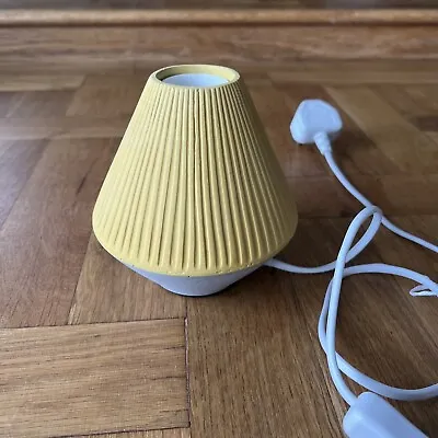 Habitat Yellow Grey Concrete Base Lamp Excellent Barely Used Condition  • £6.99