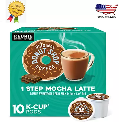 The Original Donut Shop One Step Mocha Latte Flavored K-Cup Coffee Pods 10 Cou • $10.88