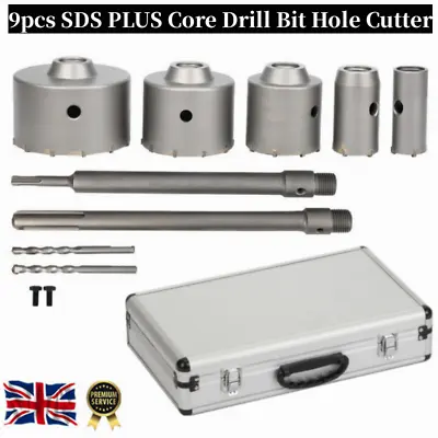 30/40/65/80/100mm TCT Core Drill Bit SDS PLUS Cutter Set F/Concrete Brick Hole • £49.60