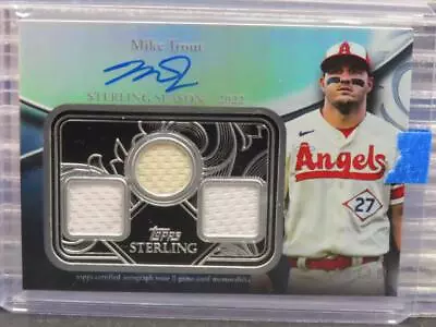 2024 Topps Sterling Mike Trout Seasons Blue Game Used Jersey Auto #6/10 Angels • $153.50