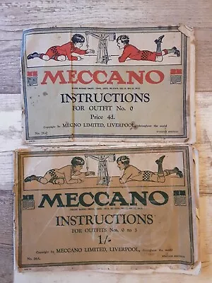 Meccano 1926 Instructions Outfit 0 And Outfits 0-3 • £4.99