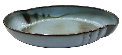 Vintage Frankoma Pottery Woodland Moss Blue 205 Oval Low Serving Bowl Dish 11” • $24.99