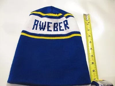 Aweber Stocking Cap Unisex Vintage Blue Acrylic Winter Knit Hat Business Beanie • $17.17