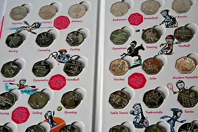 2012 Olympic 50p 29x Coins Full ROYAL MINT Album Set With Completer Medal • £139.99