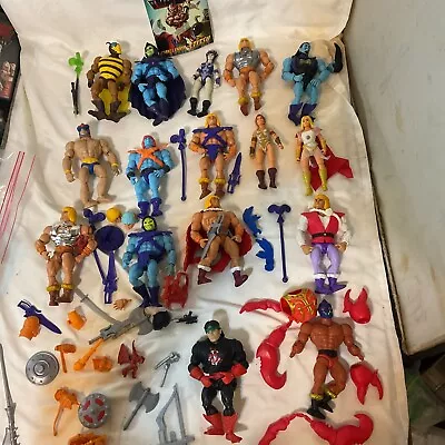 Masters Of The Universe Origins MOTU He-Man Lot Of 16 Action Figures W/ Accessor • $18.50