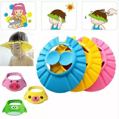 £3.59 • Buy Baby Toddler Bath Shower Shampoo Visor Eye Shield Cap Hat Wash Hair Waterproof