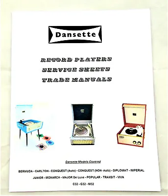 Dansette Record Player Comprehensive Schematic Circuit Service Manual 10 Pages • £9.99