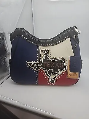 P&G Collection TEXAS PU Leather Studded Handbag Conceal Carry Pocket NWT READ!! • $24.99