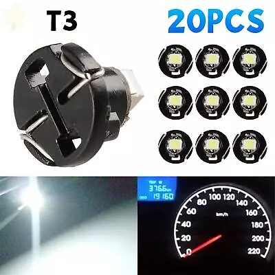 20X White T3 Neo Wedge LED Dash Switch Lamp A/C Climate Control HVAC Light Bulbs • $7.74