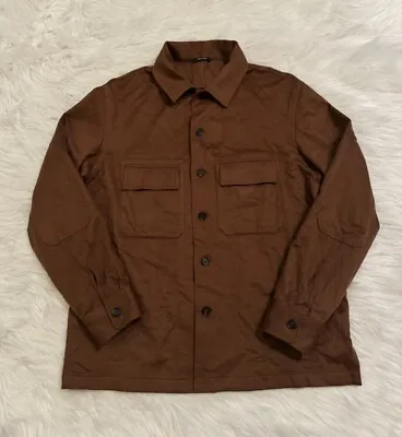 Ermenegildo Zegna New Cashmere Overshirt Button Up Shirt Vicuna Dark Brown Large • $1858.14