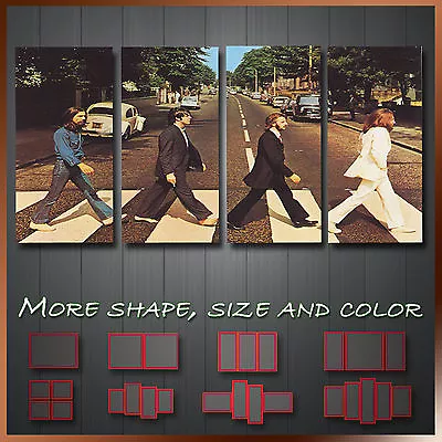 ' Abbey Road The Beatles ' Modern Contemporary Wall Art Deco Canvas ~ 4 Panels • £38.94